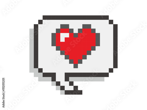 Love box analog pixel for decoration