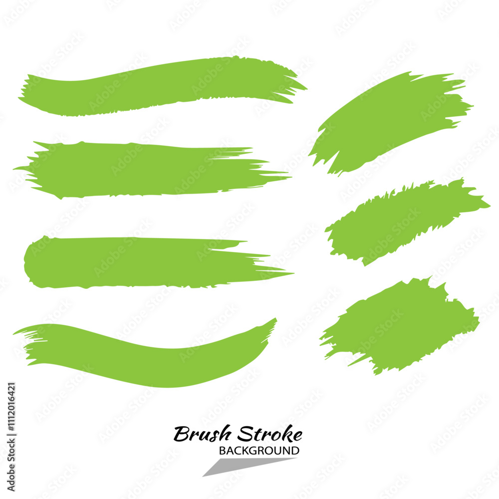 Obraz premium Vector green brush strokes