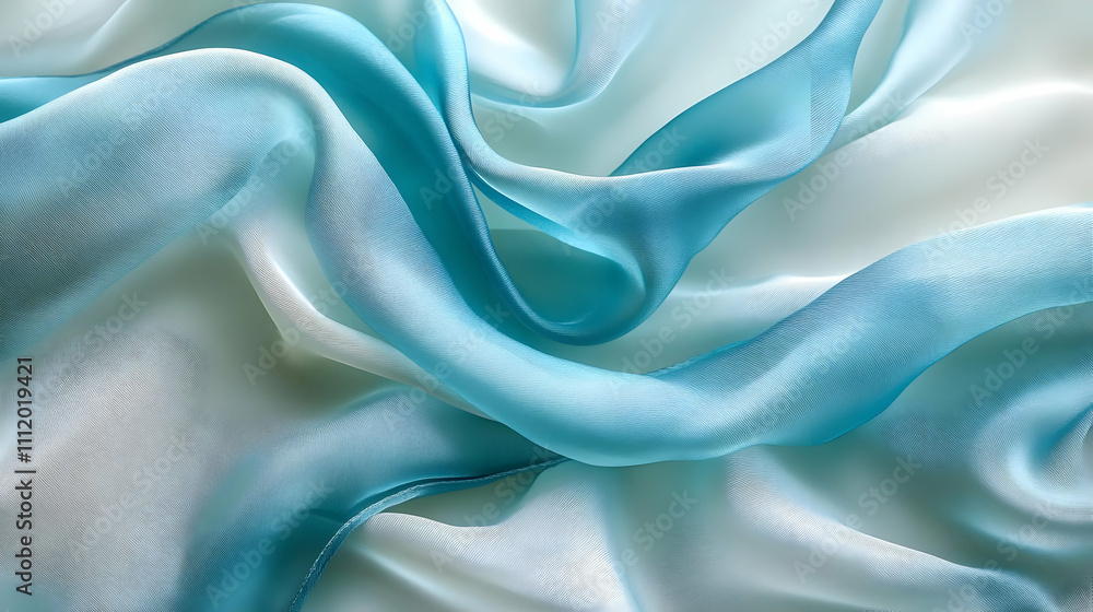 Obraz premium Abstract Blue and White Fabric Texture Background
