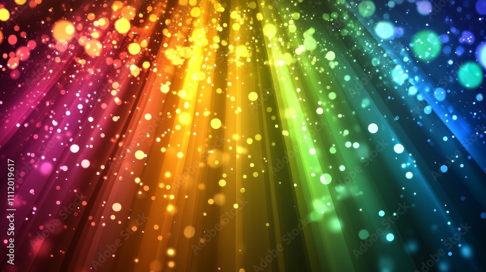 Vibrant Rainbow Rays of Light with Sparkling Bokeh Effects - Engaging vibrant rainbow rays of light with sparkling bokeh effects symbolizing joy, diversity, celebration, unity, and pride. Vibrant Rainbow Rays of Light with Sparkling Bokeh Effects - Engaging vibrant rainbow rays of light with sparkling bokeh effects symbolizing joy, diversity, celebration, unity, and pride.