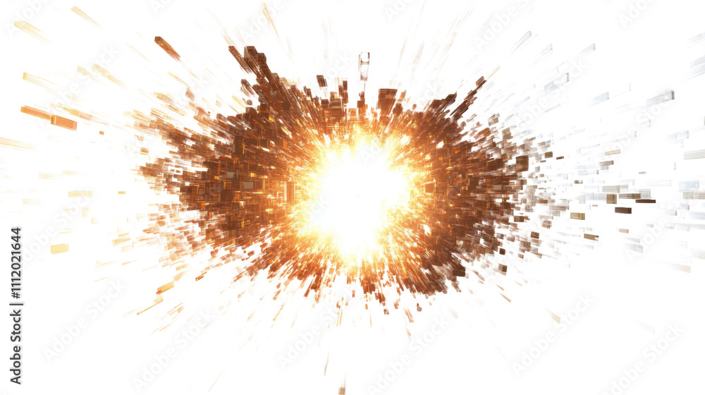 Explosion of pixels transparent background Explosion of pixels transparent background