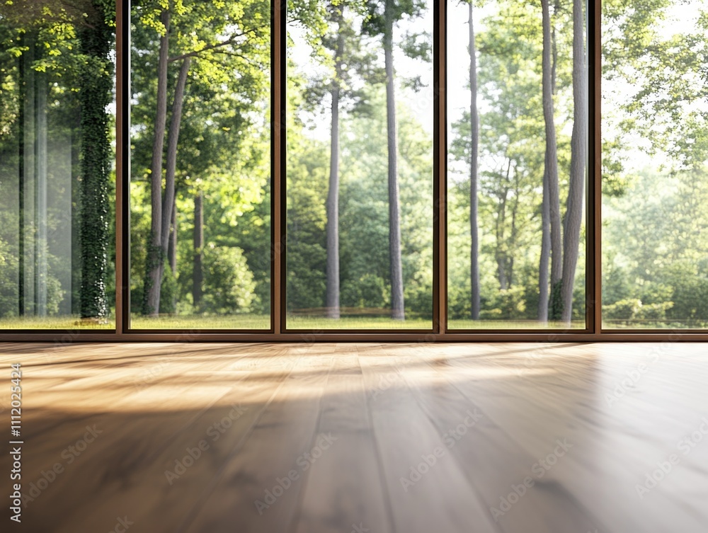 Empty Room with Wooden Floor Empty Room with Wooden Floor