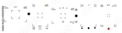 Photography and video interface with smart settings for digital cameras, including a clear viewfinder and customizable controls for mobile devices.