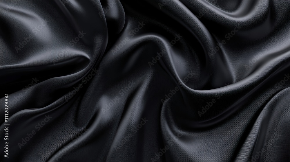 Luxurious dark silk fabric gently draped creating elegant flowing curves. Luxurious dark silk fabric gently draped creating elegant flowing curves.