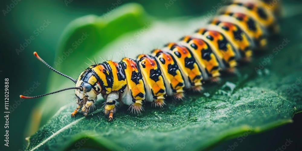 Fototapeta premium Caterpillar on leaf