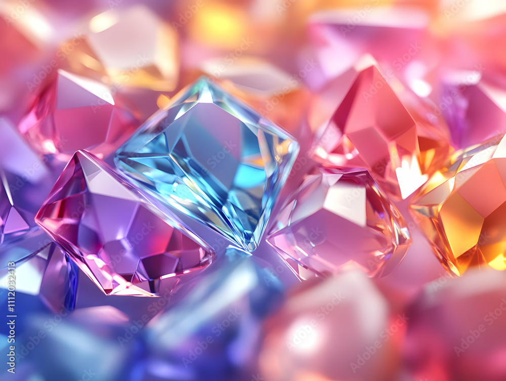 Vibrant Gemstone 3D Illustration Vibrant Gemstone 3D Illustration