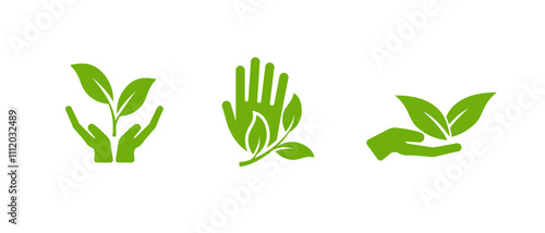 A minimalistic green cross icon combined with a leaf, symbolizing health, sustainability, and eco friendly practices, perfect for natural products and environmental logos.