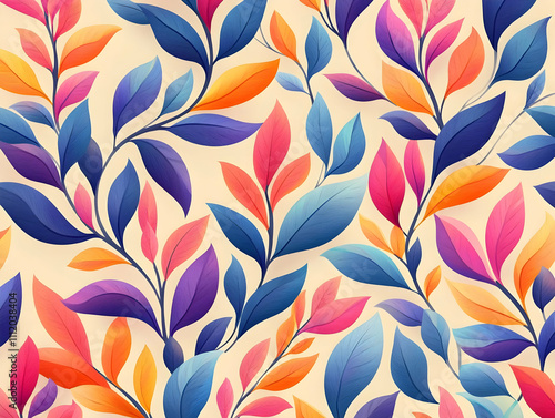 Vibrant Leaf Illustration Background