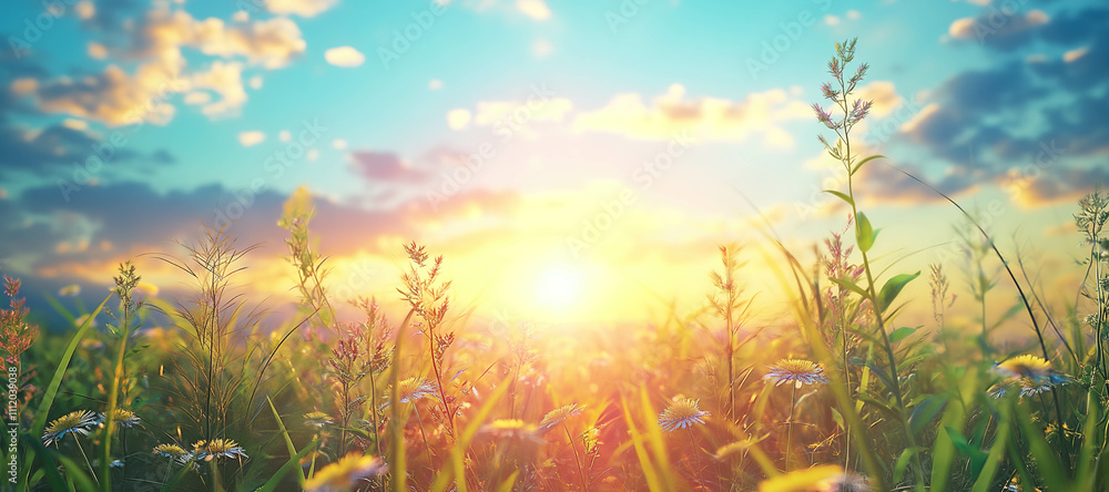 sunrise in the blue sky of spring and plants background 18 sunrise in the blue sky of spring and plants background 18