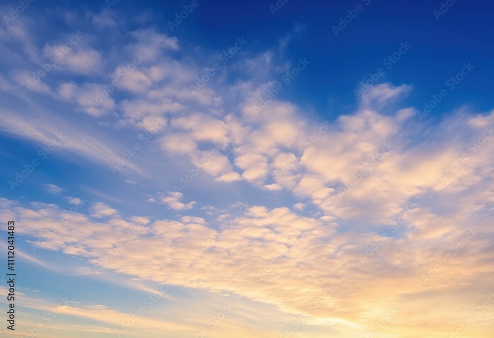 Obraz premium background is sunset clouds with blue sky