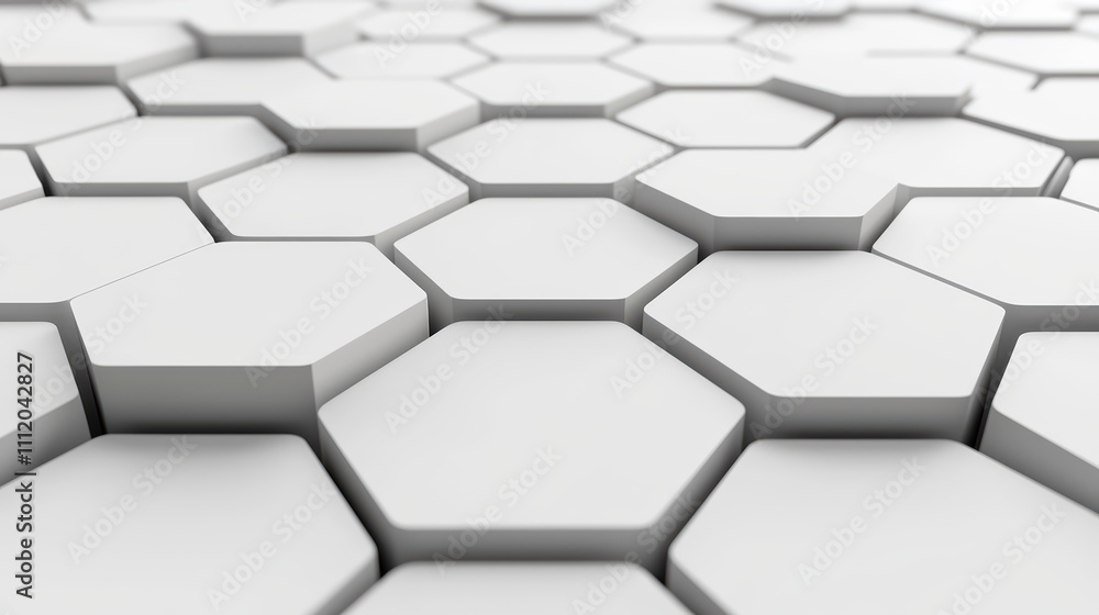 Hexagonal patterns create modern, sleek surface with clean design. arrangement of white hexagons adds depth and texture, making it ideal for various applications Hexagonal patterns create modern, sleek surface with clean design. arrangement of white hexagons adds depth and texture, making it ideal for various applications