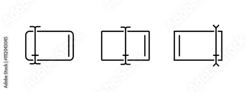 A minimalistic black icon with a cursor and paper frame, representing text input, editing, and field alteration in modern UI design.