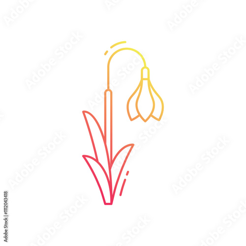 Snowdrop vector icon