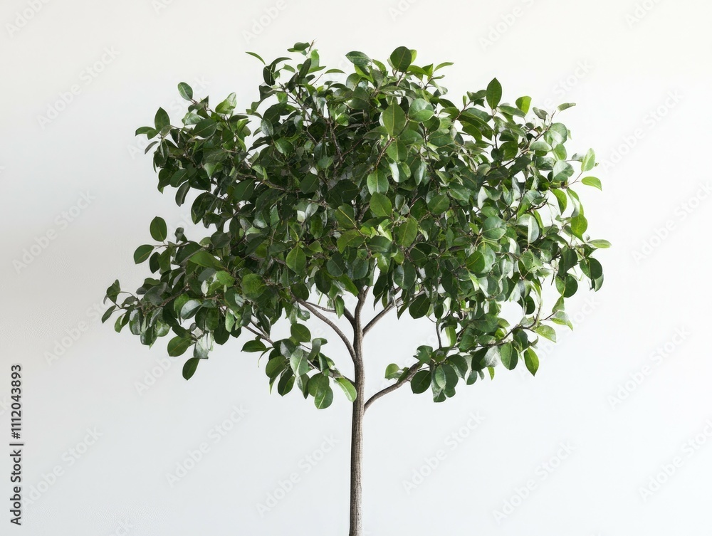 Small green tree on white background. Small green tree on white background.