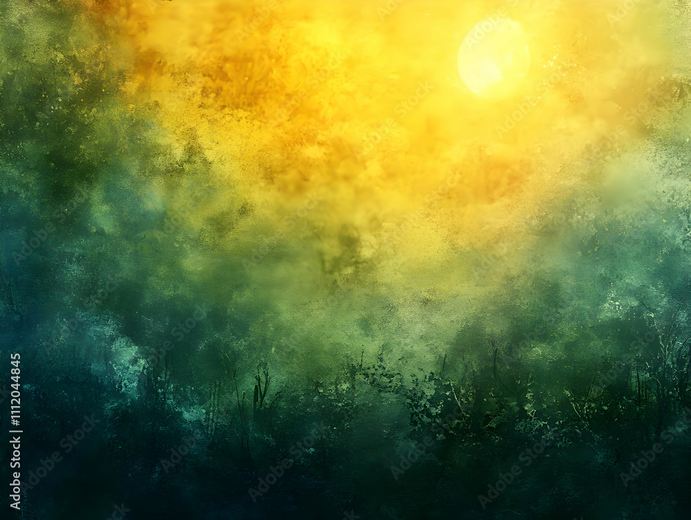 Fototapeta premium Abstract Forest Sunset Illustration