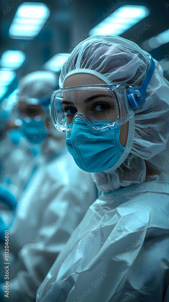 Protective Gear: Workers in Safety Suits Protective Gear: Workers in Safety Suits