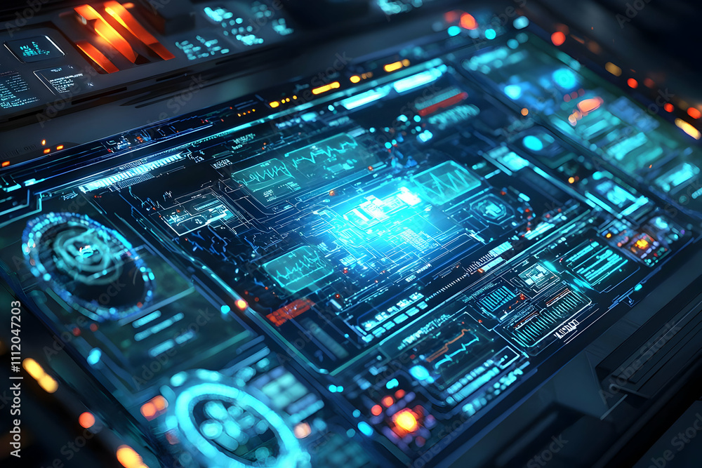 Futuristic Interface Displays Data Vividly Futuristic Interface Displays Data Vividly