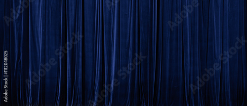 Obraz na płótnie Blue curtain in theatre background w salonie
