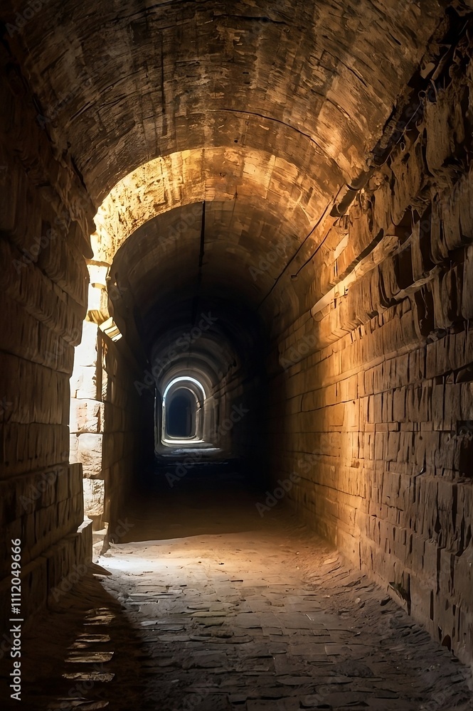 Obraz premium catacombs , brick tunnel