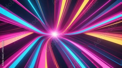 3d render abstract colorful background bright neon