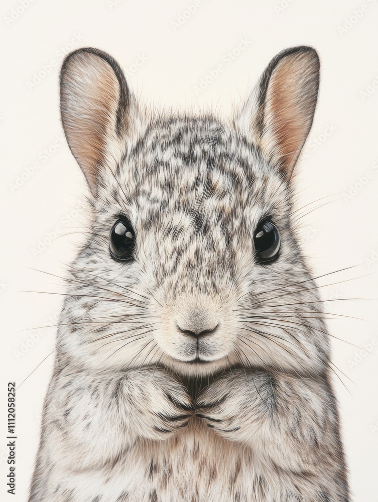 Obraz premium Small animal on white background