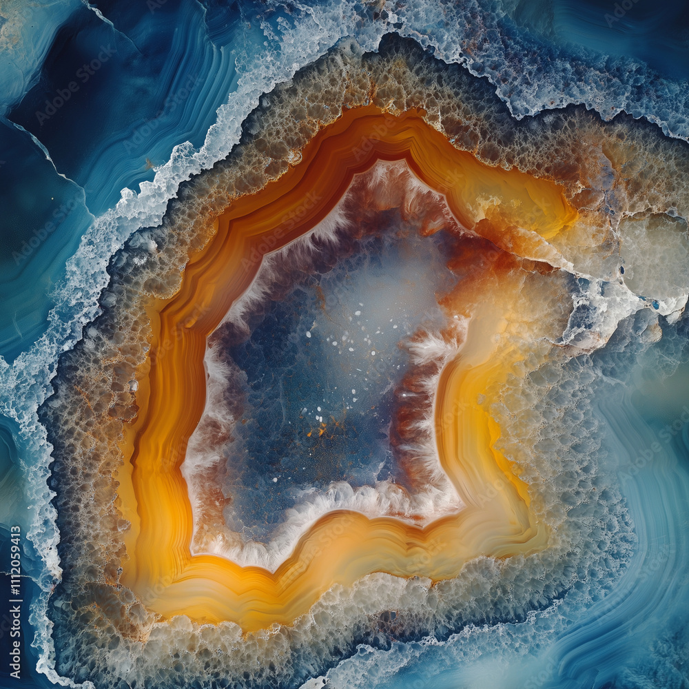 Fototapeta premium aesthetic image of a mineral stone. AI generated 