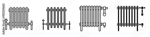 Radiator icon set.