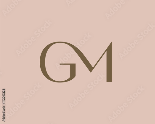 GM letter logo icon design. Classic style luxury initials monogram.
