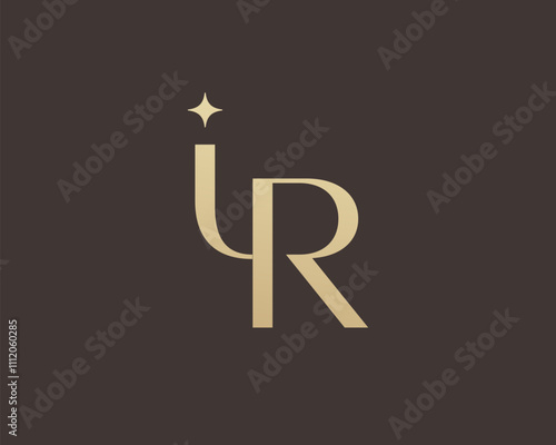 IR letter logo icon design. Classic style luxury initials monogram.