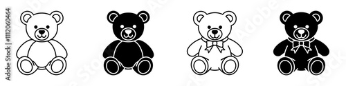 Teddy bear icon set. photo