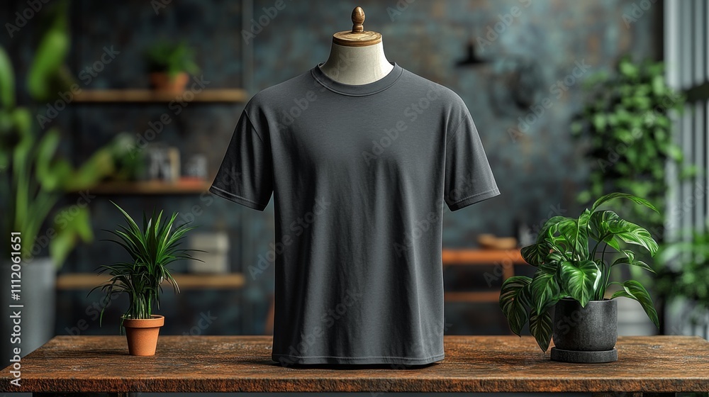 Gray Oversized T-shirt 3D Render Mockup. Generative AI Gray Oversized T-shirt 3D Render Mockup. Generative AI