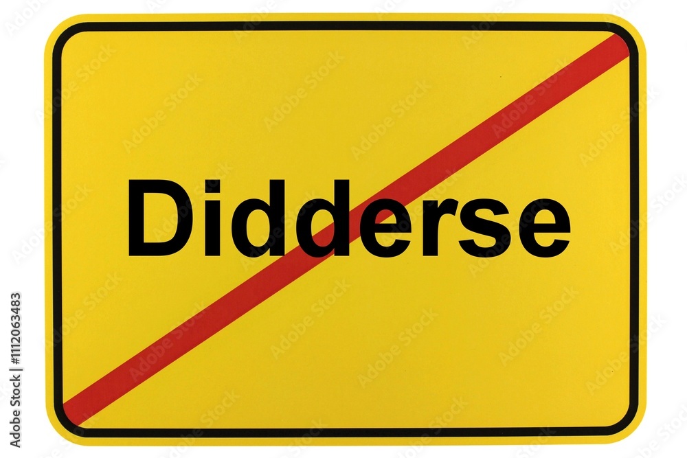 Illustration eines Ortsschildes der Gemeinde Didderse in Niedersachsen Illustration eines Ortsschildes der Gemeinde Didderse in Niedersachsen