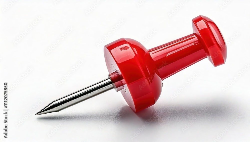 Red push pin isolated on white background Red push pin isolated on white background