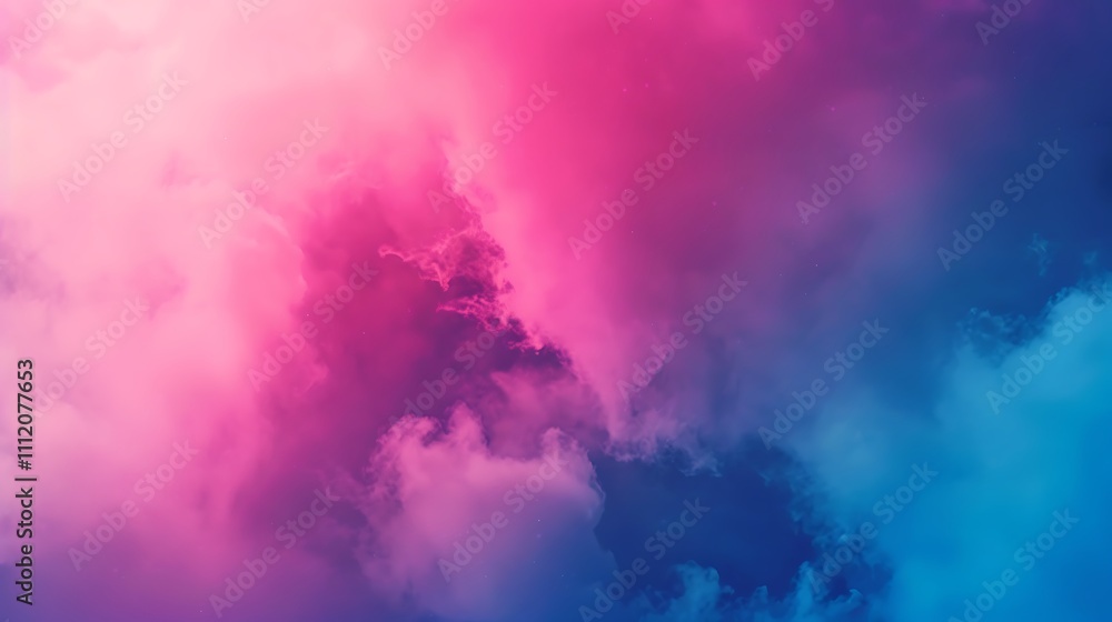 Naklejka premium A vibrant gradient background transitioning from deep blue to bright pink with smooth blending, creating a soft yet striking visual.