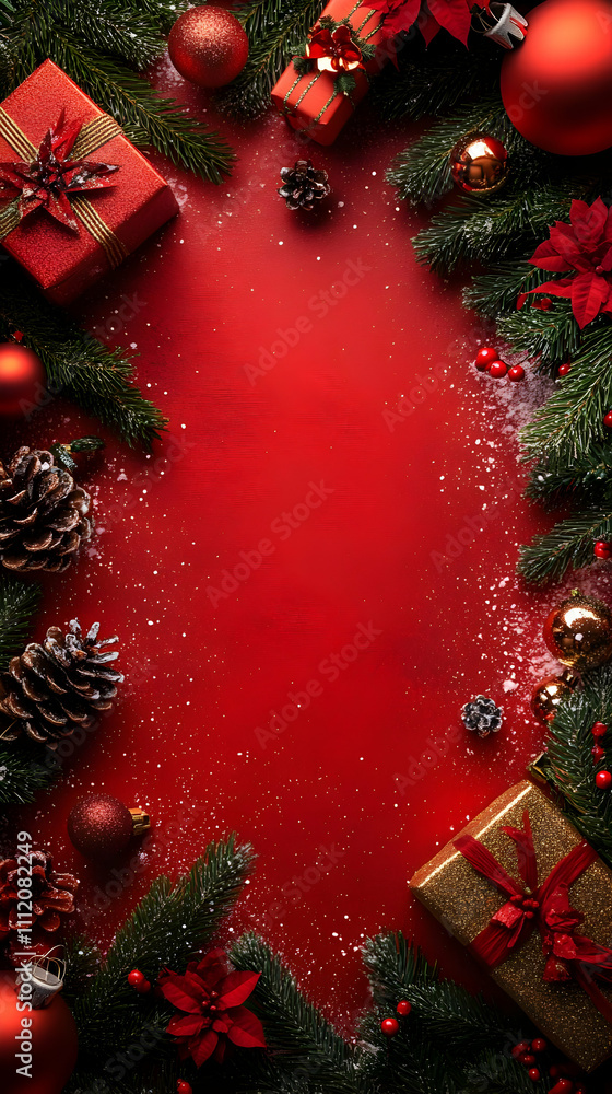 Red Christmas Background Illustration Red Christmas Background Illustration