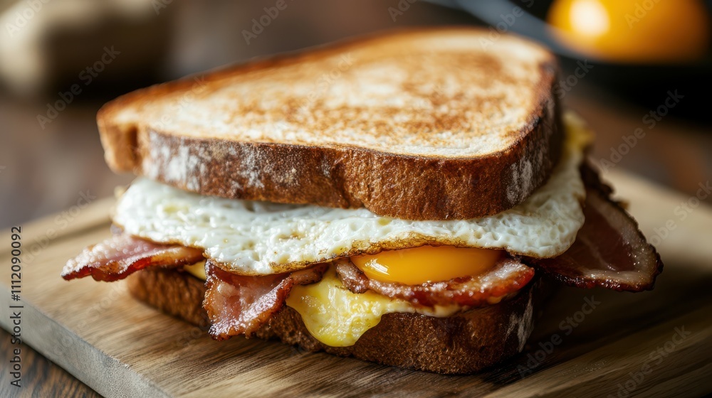bacon and egg sandwich bacon and egg sandwich