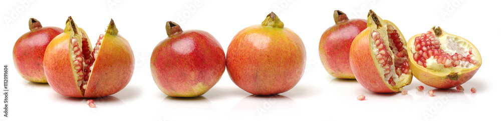 Juicy pomegranate on white background Juicy pomegranate on white background