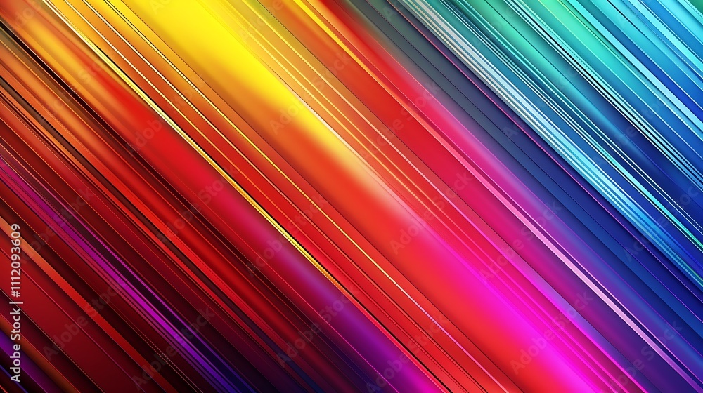 A vivid rainbow-colored background with sharp diagonal stripes in bold, contrasting colors. A vivid rainbow-colored background with sharp diagonal stripes in bold, contrasting colors.