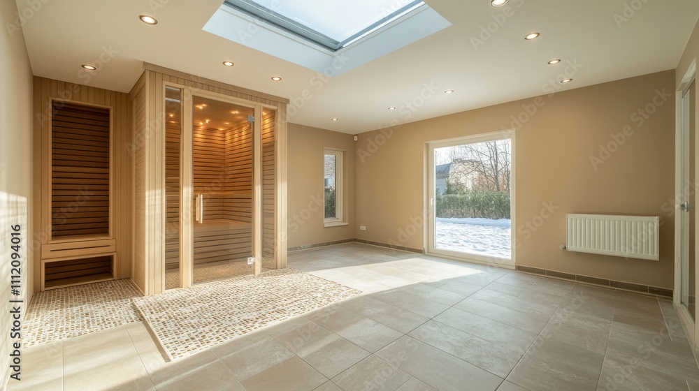 Modern Sauna Room Design with Natural Light Modern Sauna Room Design with Natural Light