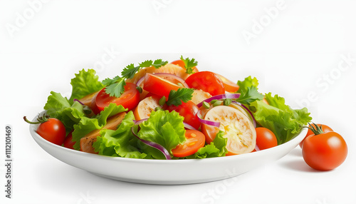 Vegetable Salad isolated highlighted by white, png