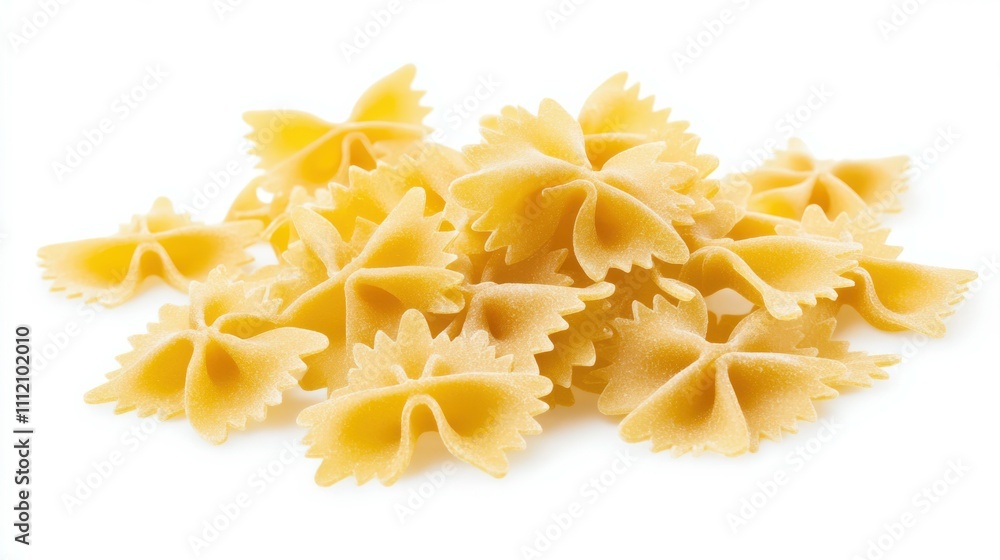 Farfalle pasta isolated on white background Farfalle pasta isolated on white background