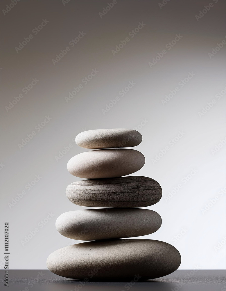 Zen Stones in a Minimalist Setting Zen Stones in a Minimalist Setting