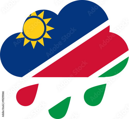 Namibia flag on Rain Drops Icon