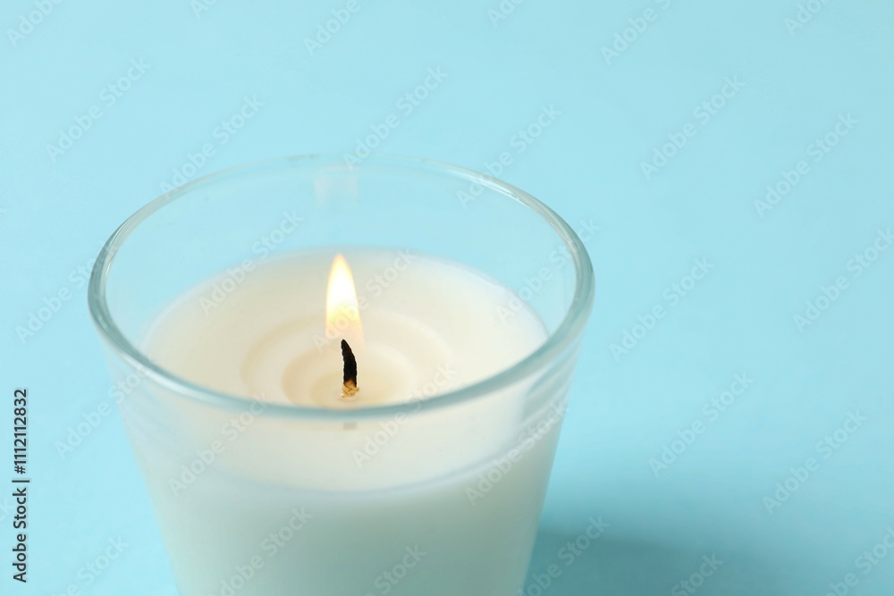 Scented candle with on color background Scented candle with on color background