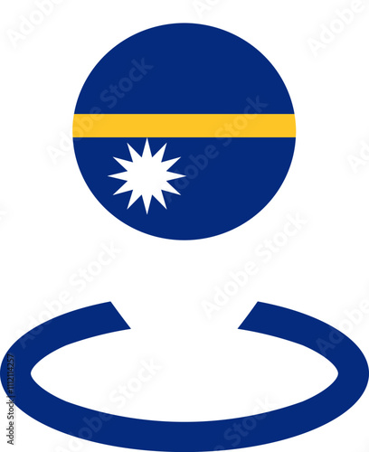 Free Download Location Icon of Nauru Flag - GFXLoad