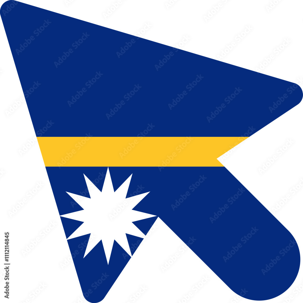 Fototapeta premium Nauru Flag On Curser