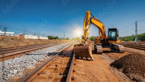 Wallpaper Mural excavator at work Torontodigital.ca