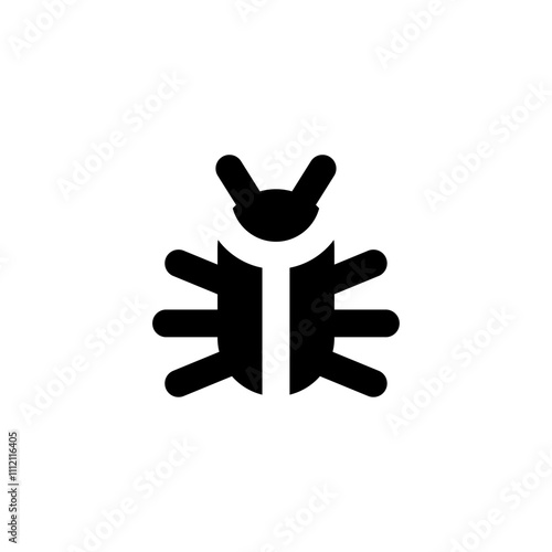 Pest icon symbol. Beetle, fly sign