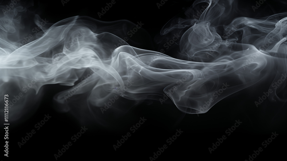 Abstract white smoke on black Abstract white smoke on black