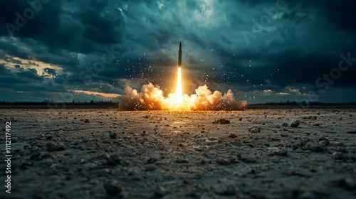 Photography nuclear war  military catastroph concept